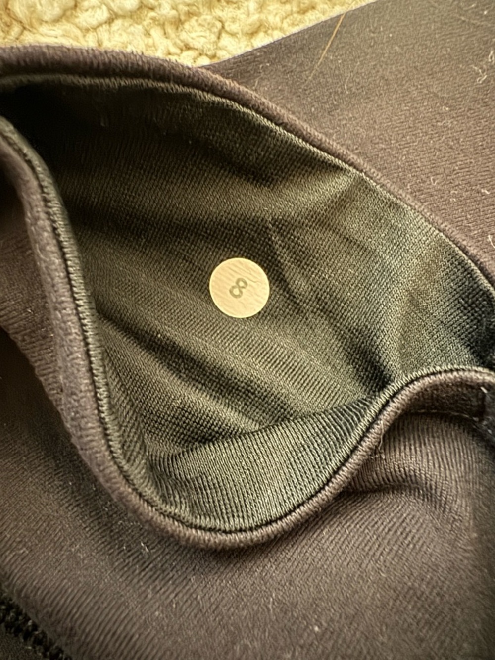 Lululemon solid black long length leggings, size 8 in EUC! - Picture 4 of 7